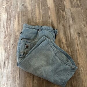 Player 101 Light Wash Denim Cargo Shorts